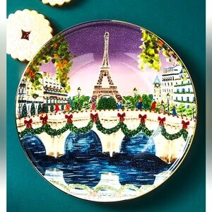 Holiday in the City Stoneware Dessert Plate -Paris